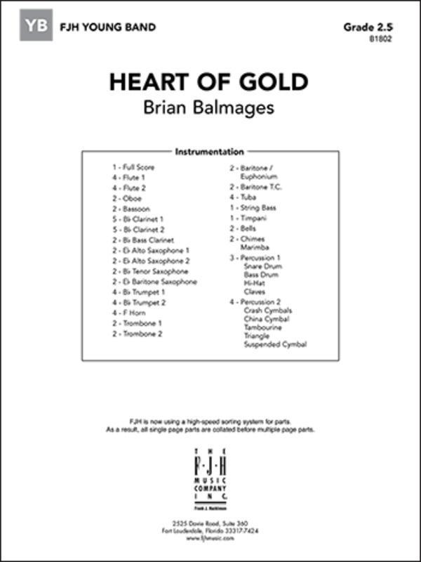 Heart of Gold, Brian Balmages Concert Band Grade 2.5