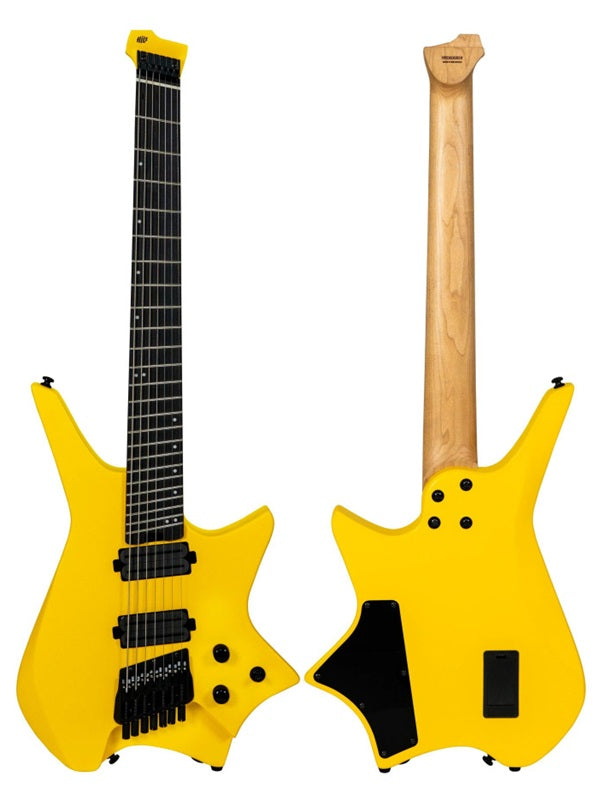 Hils HZ7 Headless 7-String Electric Guitar Satin Honey Yellow