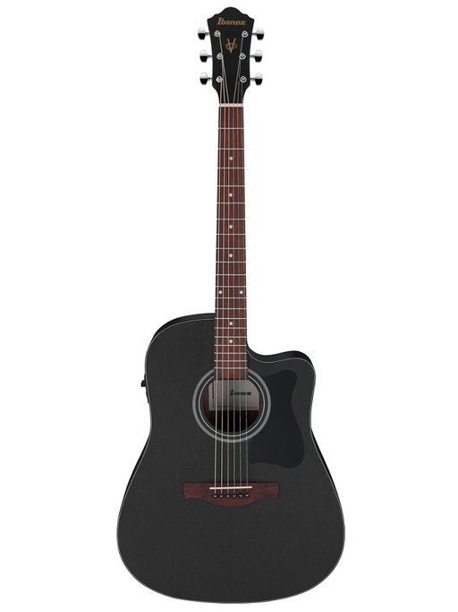 Ibanez V44CEWK Weathered Black Open Pore Acoustic Electric Guitar