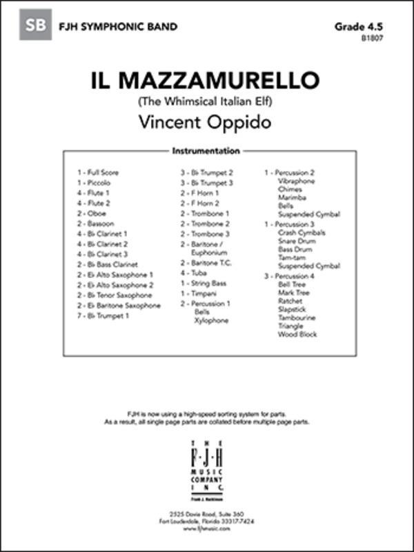 Il Mazzamurello, Vincent Oppido Concert Band Grade 5