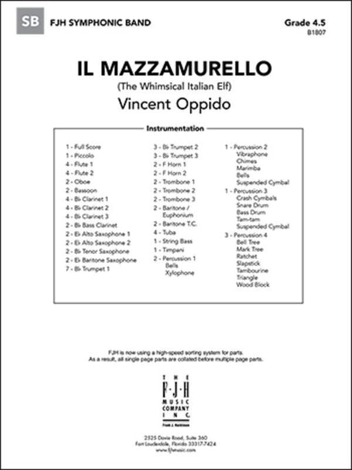 Il Mazzamurello, Vincent Oppido Concert Band Grade 5