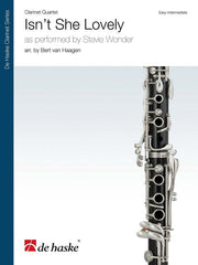 Isn't She Lovely Arr. Bert van Haagen Clarinet Quartet-Woodwind-De Haske Publications-Engadine Music