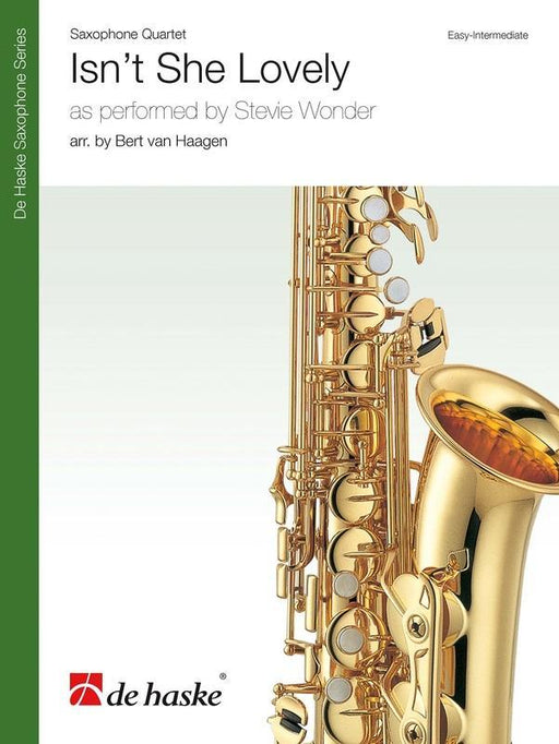 Isn't She Lovely Arr. Bert van Haagen Saxophone Quartet-Woodwind-De Haske Publications-Engadine Music