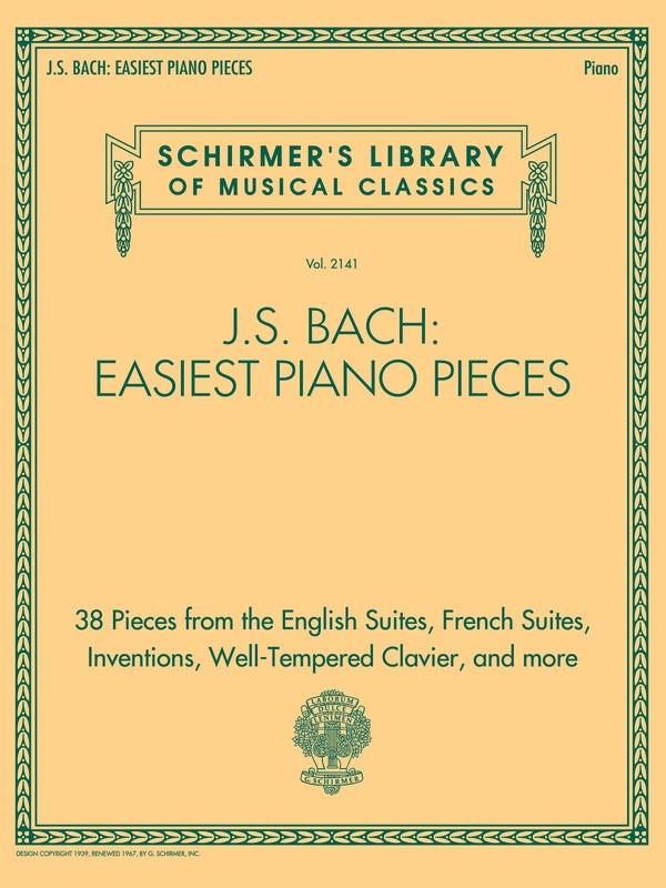 J.S. Bach - Easiest Piano Pieces-Piano & Keyboard-G. Schirmer, Inc.-Engadine Music
