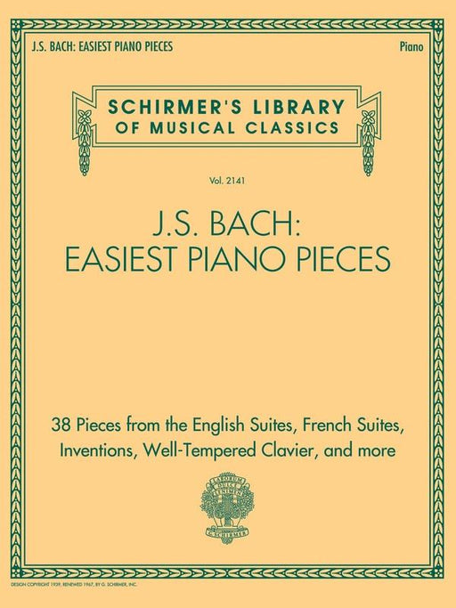J.S. Bach - Easiest Piano Pieces-Piano & Keyboard-G. Schirmer, Inc.-Engadine Music