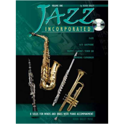 Jazz Incorporated 1 Trumpet/Clarinet/Tenor Saxophone Bk/CD-Woodwind/Brass Repertoire-Kerin Bailey Music-Engadine Music