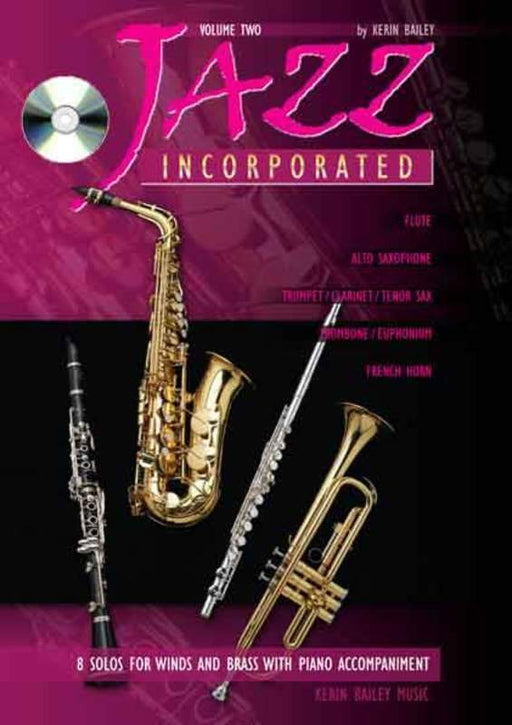 Jazz Incorporated Volume 2 Alto Saxophone Bk/CD-Woodwind-Kerin Bailey Music-Engadine Music