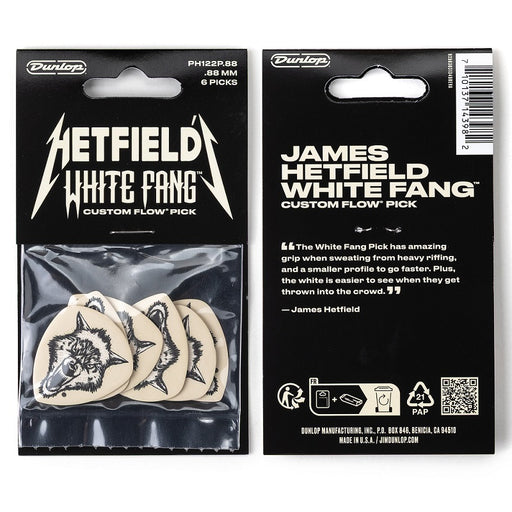 Jim Dunlop Hetfield's White Fang Custom Flow Player's Pick Pack