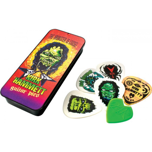 Jim Dunlop Kirk Hammett Signature Pick Tin 6 Pack Monster Metallica 0.88 JSA85-Guitar Picks-Jim Dunlop-Engadine Music