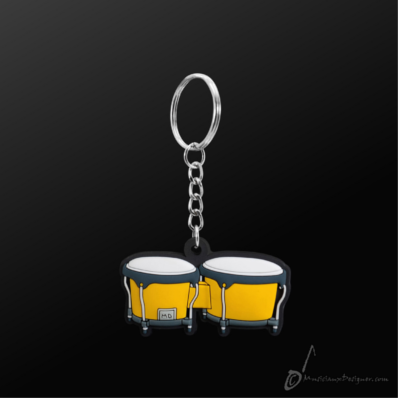 Key Chain Bongo-Giftware Accessories-Engadine Music-Yellow-Engadine Music