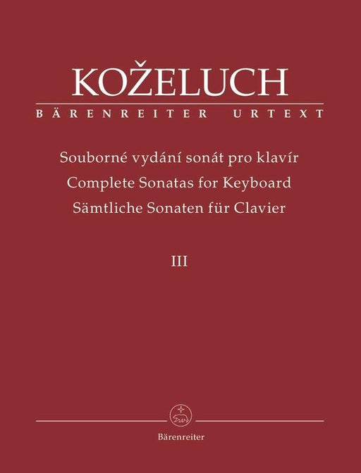 Kozeluch - Complete Sonatas for Keyboard Vol. 3, Piano