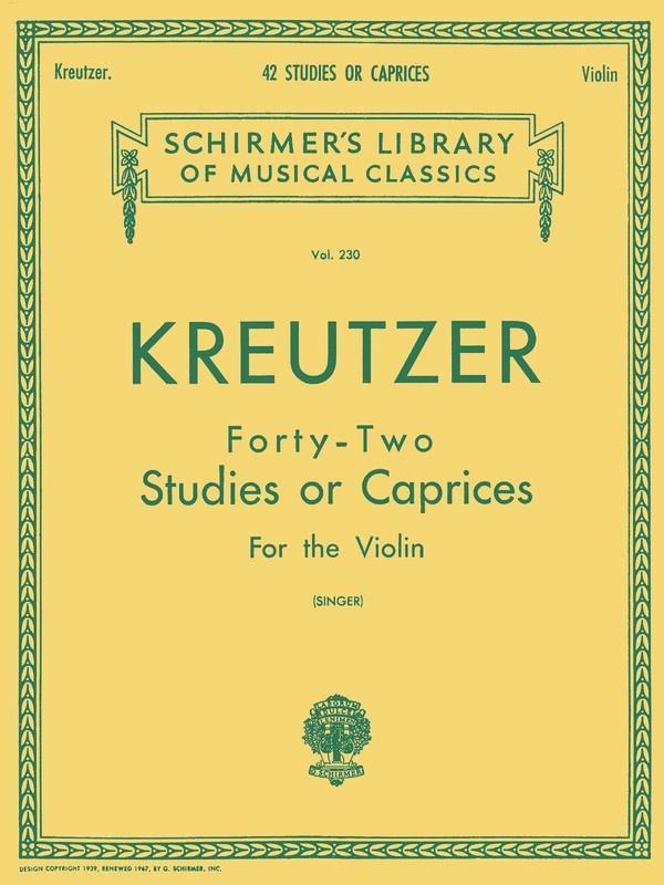 Kreutzer - 42 Studies or Caprices, Violin-Strings-G. Schirmer, Inc.-Engadine Music