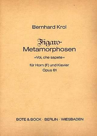 Krol - Figaro Metamorphosen Op 61 French Horn & Piano-Brass-Bote & Bock-Engadine Music