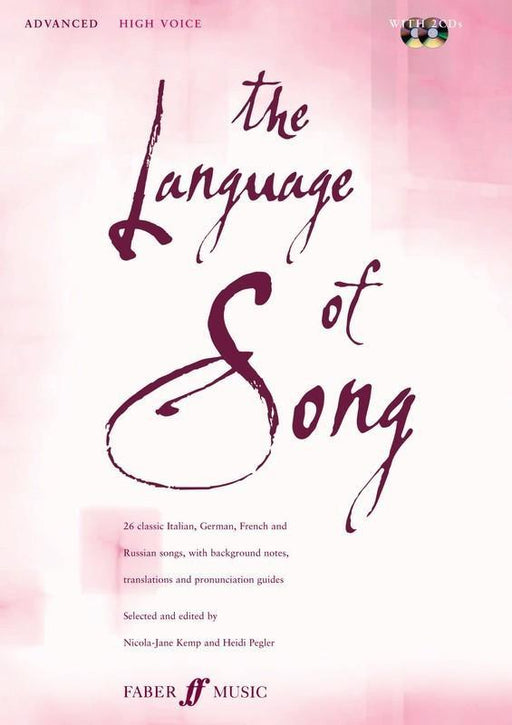 Language of Song: Advanced, High Voice-Vocal-Faber Music-Engadine Music