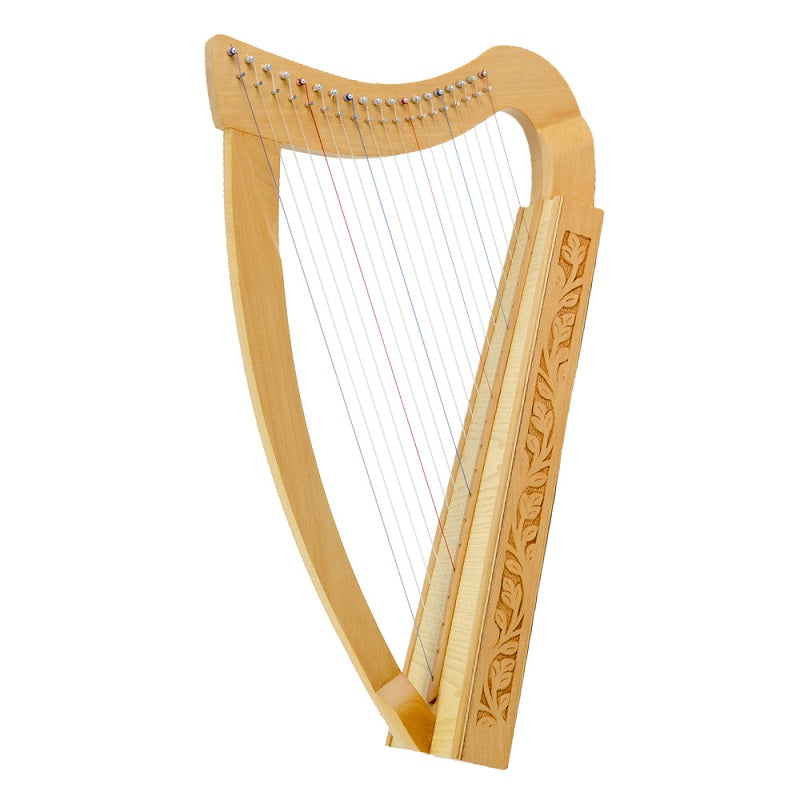 Leaning Pixie Harp 19 String Beechwood with Bag