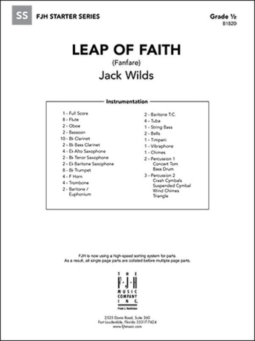 Leap of Faith (Fanfare), Jack Wilds Concert Band Grade 0.5