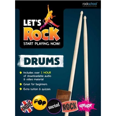 Let's Rock Drums - Start Playing Now!-Percussion-Rockschool-Engadine Music