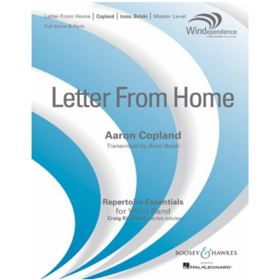 Letter from Home, Copland Arr. Brian Belski Concert Band Chart Grade 4-Concert Band Chart-Boosey & Hawkes-Engadine Music