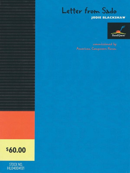 Letter from Sado, Jodie Blackshaw Concert Band Grade 3-Concert Band-American Composers Forum-Engadine Music