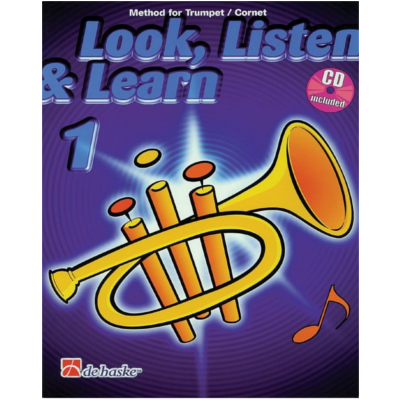 Look, Listen & Learn 1 - Method for Trumpet/Cornet Bk/CD-Brass-De Haske Publications-Engadine Music