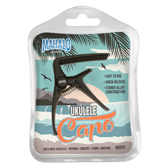 Mahalo Compact Trigger Style Ukulele Capo Black