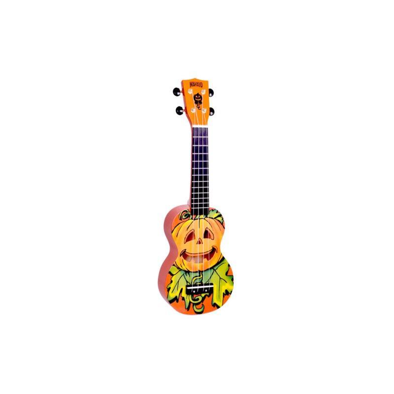 MAHALO Halloween Pumpkin Soprano Ukulele and Bag NEW Art Series-Ukulele-Mahalo-Engadine Music
