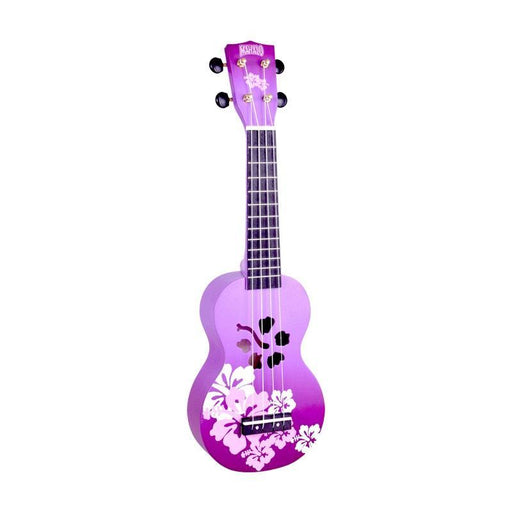 MAHALO Hibiscus Purple Burst Soprano Ukulele and Bag NEW Designer Series-Ukulele-Mahalo-Engadine Music
