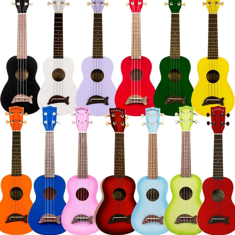 Makala Dolphin Soprano Ukulele - Various Colours
