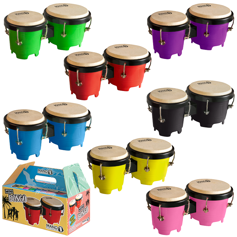 Mano Percussion Tunable Mini Bongos - Various Colours — Engadine Music