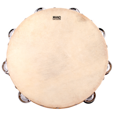 Mano Percussion Wood Rim Tambourine Natural Skin Head - Various