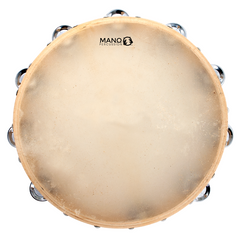 Mano Percussion Wood Rim Tambourine Natural Skin Head - Various