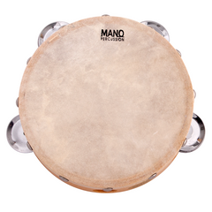 Mano Percussion Wood Rim Tambourine Natural Skin Head - Various