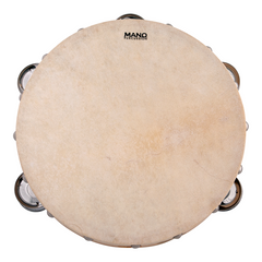 Mano Percussion Wood Rim Tambourine Natural Skin Head - Various