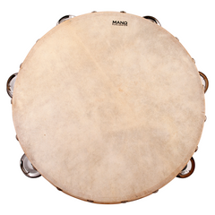 Mano Percussion Wood Rim Tambourine Natural Skin Head - Various