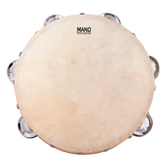 Mano Percussion Wood Rim Tambourine Natural Skin Head - Various