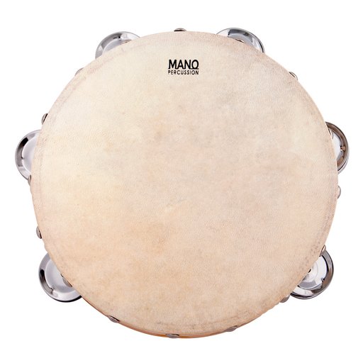 Mano Percussion Wood Rim Tambourine Natural Skin Head - Various