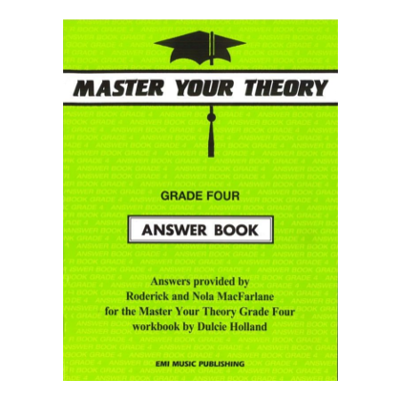 Master Your Theory Grade 4 Answer Book Dulcie Holland-Theory-EMI Music Publishing-Engadine Music