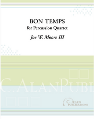 Moore III - Bon Temps for Percussion Quartet-Percussion Ensemble-C. Alan Publications-Engadine Music