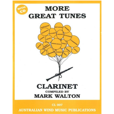 More Great Tunes for Clarinet Bk/CD-Woodwind-Australian Wind Music Publications-Engadine Music