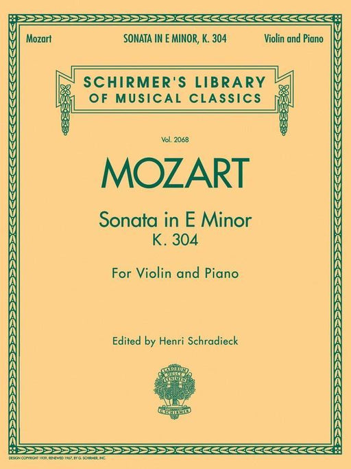 Mozart - Sonata in E minor, K 304, Violin & Piano