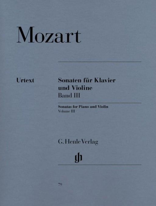 Mozart - Sonatas for Piano and Violin, Volume III-Strings-G. Henle Verlag-Engadine Music