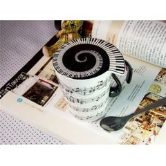 Mug with Lid - Keyboard Black & White