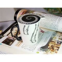 Mug with Lid - Keyboard Black & White