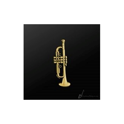 Music Pin Trumpet-Giftware Accessories-Engadine Music-Gold-Engadine Music
