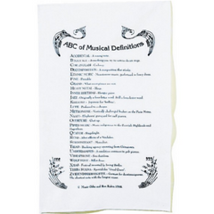 Tea Towel ABC Music Definitions-Homeware-Engadine Music-Engadine Music