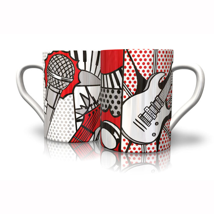 Musical Bone China Mug & Matching Coasters - Various Art Designs