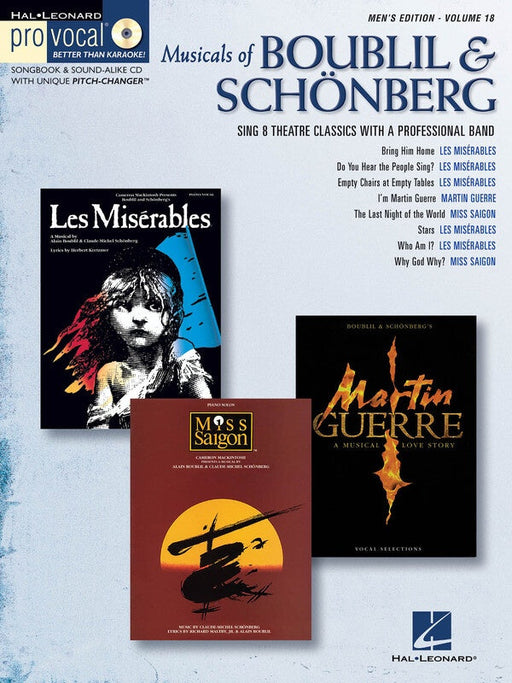 Musicals of Boublil & Schönberg, Pro Vocal Men's Edition Volume 18