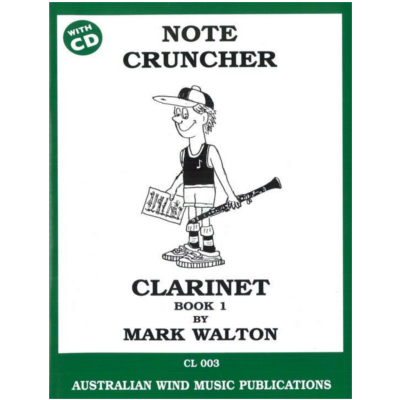 Note Cruncher for Clarinet Book 1 Bk/CD-Woodwind-Australian Wind Music Publications-Engadine Music
