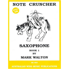 Note Cruncher for Saxophone Book 1 Bk/CD-Woodwind-Australian Wind Music Publications-Engadine Music