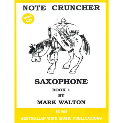Note Cruncher for Saxophone Book 1 Bk/CD-Woodwind-Australian Wind Music Publications-Engadine Music